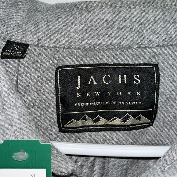 Jachs New York Softest Gray Fleece Button down Shirt Jacket-XL New w/tags $158 - Picture 4 of 6
